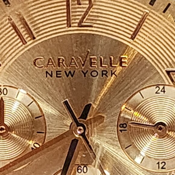Caravelle New York Bulova Copper Tone Chronograph Water Resistant Melissa Watch - Picture 3 of 16